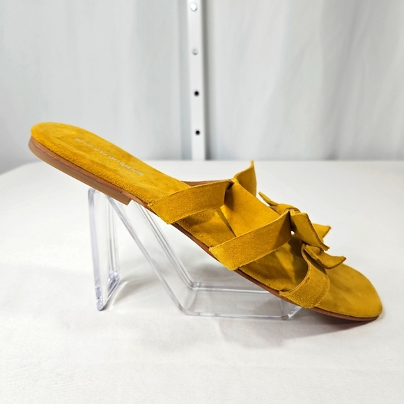 Jeffrey Campbell Yellow Bow Flat Sandals Size 10 - Picture 7 of 7